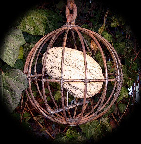 Caged Stone sculpture collection by Terry Darger